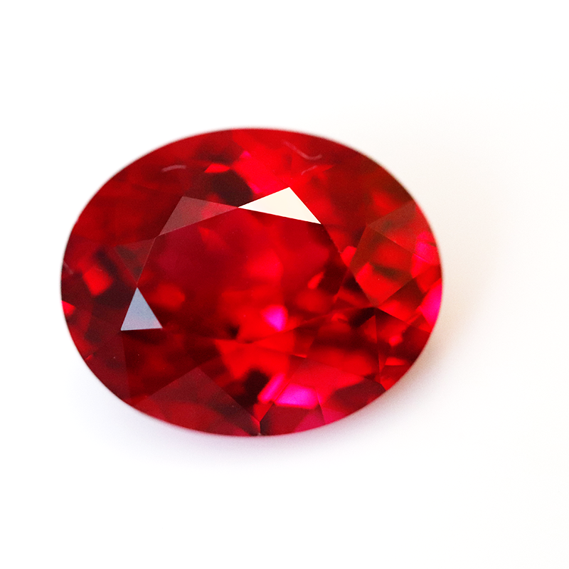 Czochralski Lab Grown Ruby Oval Shape