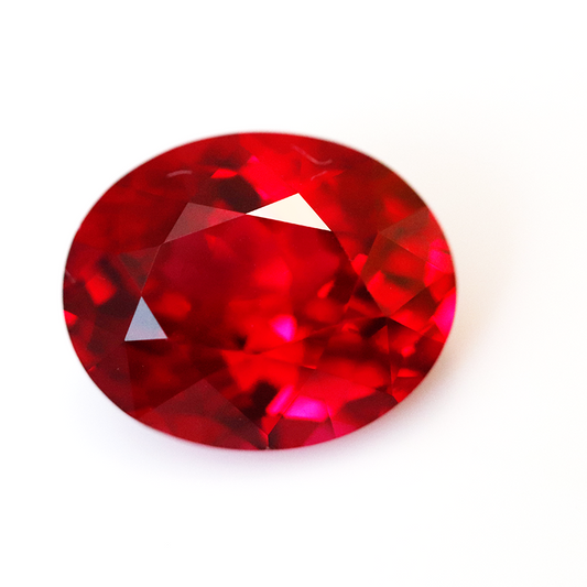 Czochralski Lab Grown Ruby Oval Shape