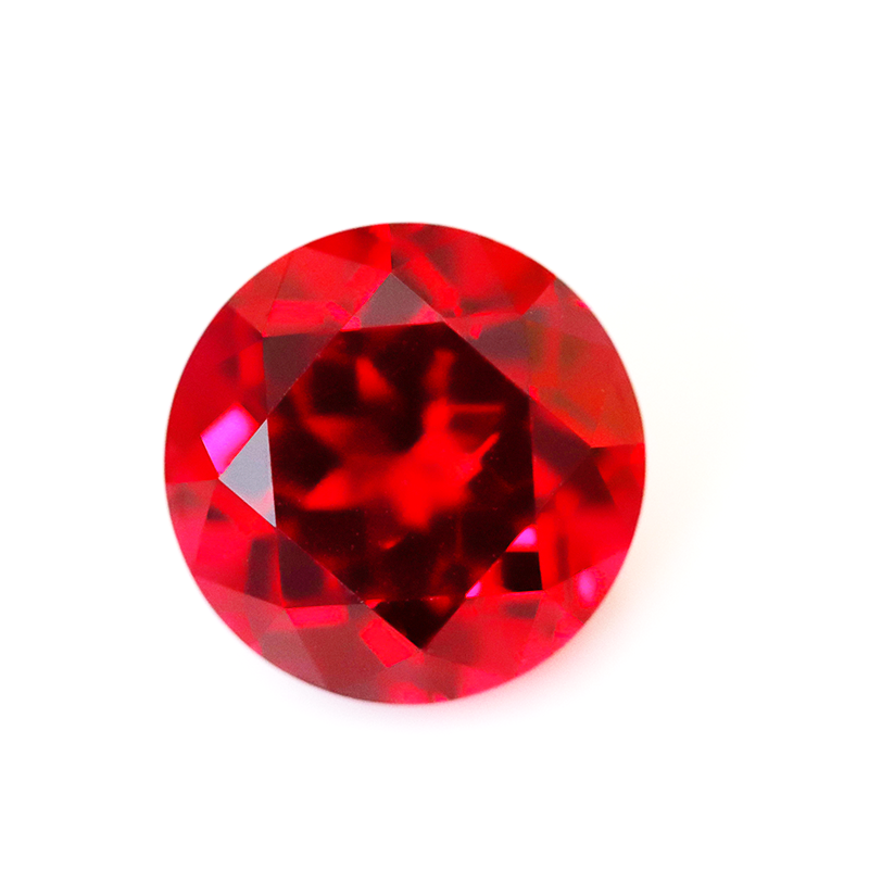 5A Lab Grown Ruby Round Shape