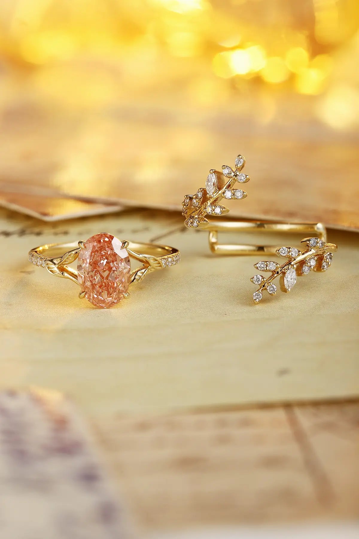18K 2.2ct Oval Shape Lab Grown Pink Diamond Ring