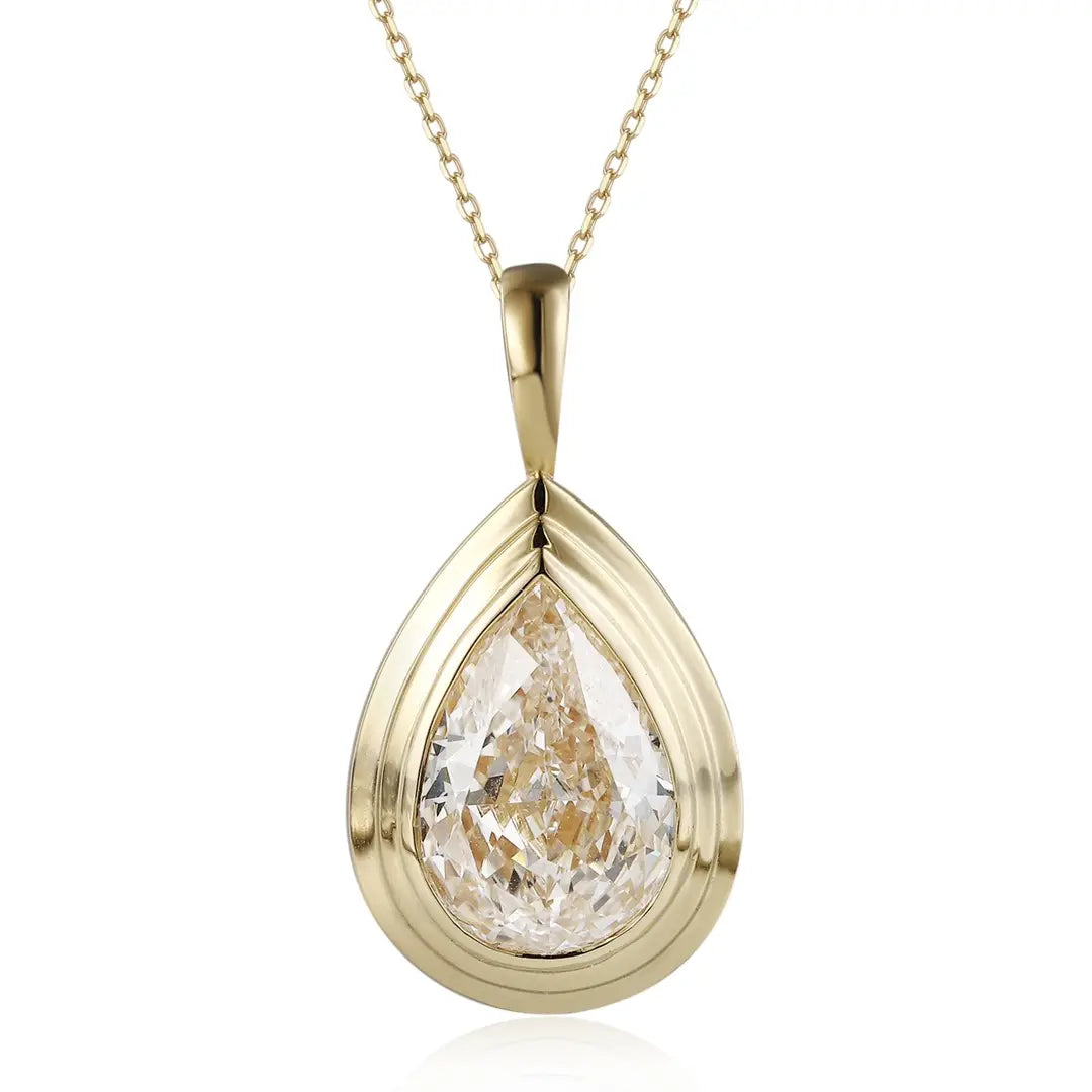 18K Lab Grown Grown Diamond Pendant