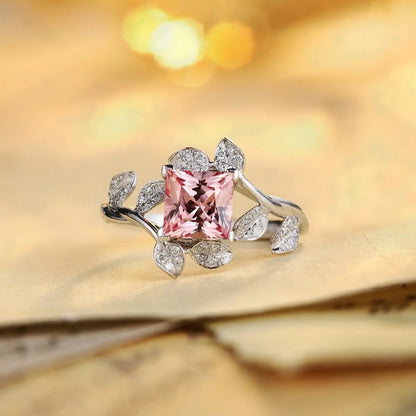PT950+18K 1.5ct Princess Cut Gold Lab Grown Diamond Ring