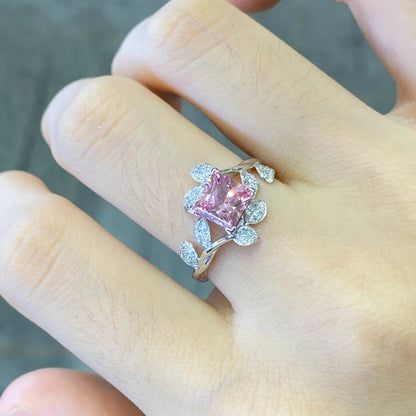 PT950+18K 1.5ct Princess Cut Gold Lab Grown Diamond Ring