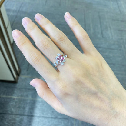 PT950+18K 1.5ct Princess Cut Gold Lab Grown Diamond Ring