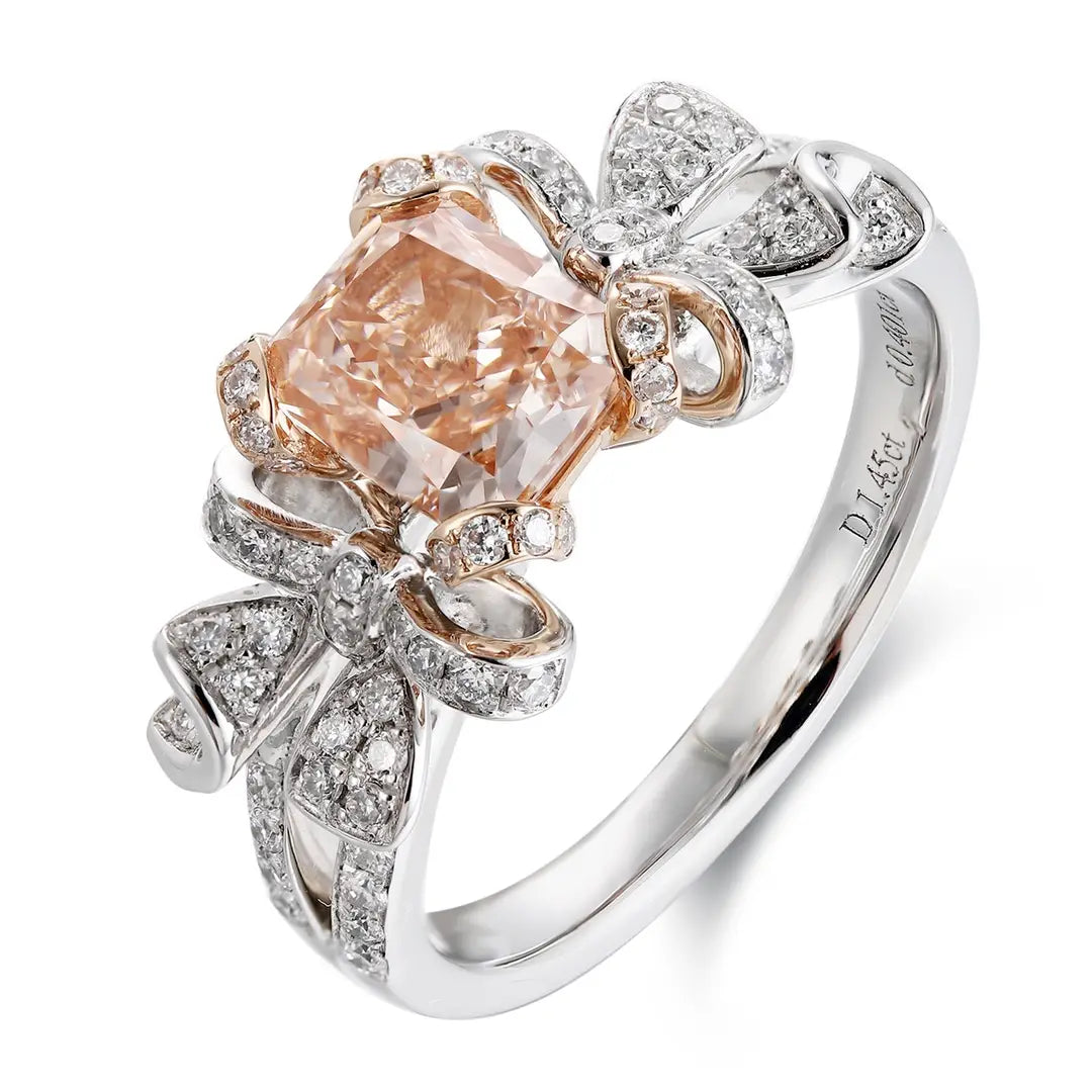 PT950+18K Gold 1.45ct ASSCHER Cut Lab Grown Diamond Ring