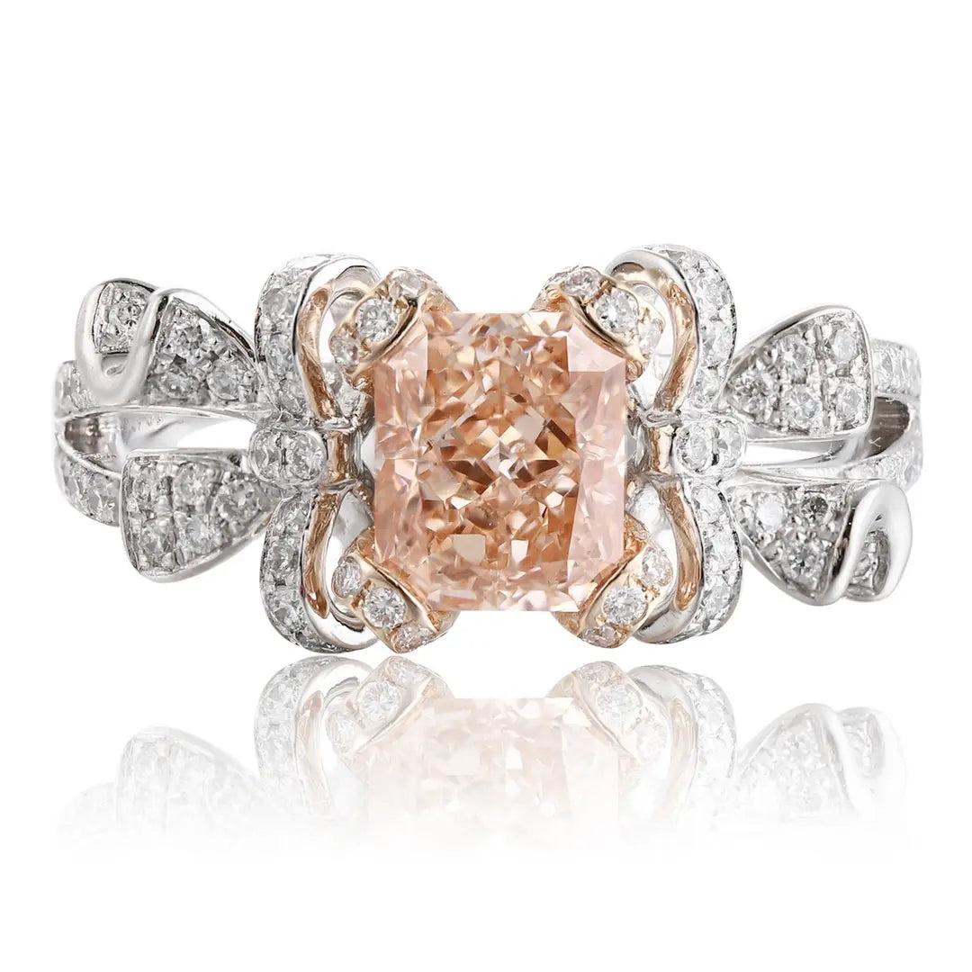 PT950+18K Gold 1.45ct ASSCHER Cut Lab Grown Diamond Ring
