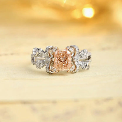 PT950+18K Gold 1.45ct ASSCHER Cut Lab Grown Diamond Ring
