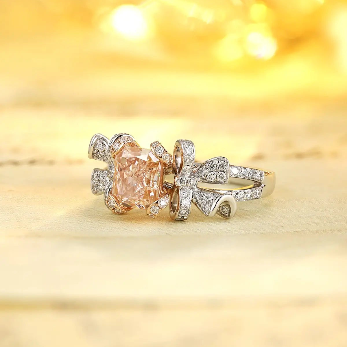 PT950+18K Gold 1.45ct ASSCHER Cut Lab Grown Diamond Ring
