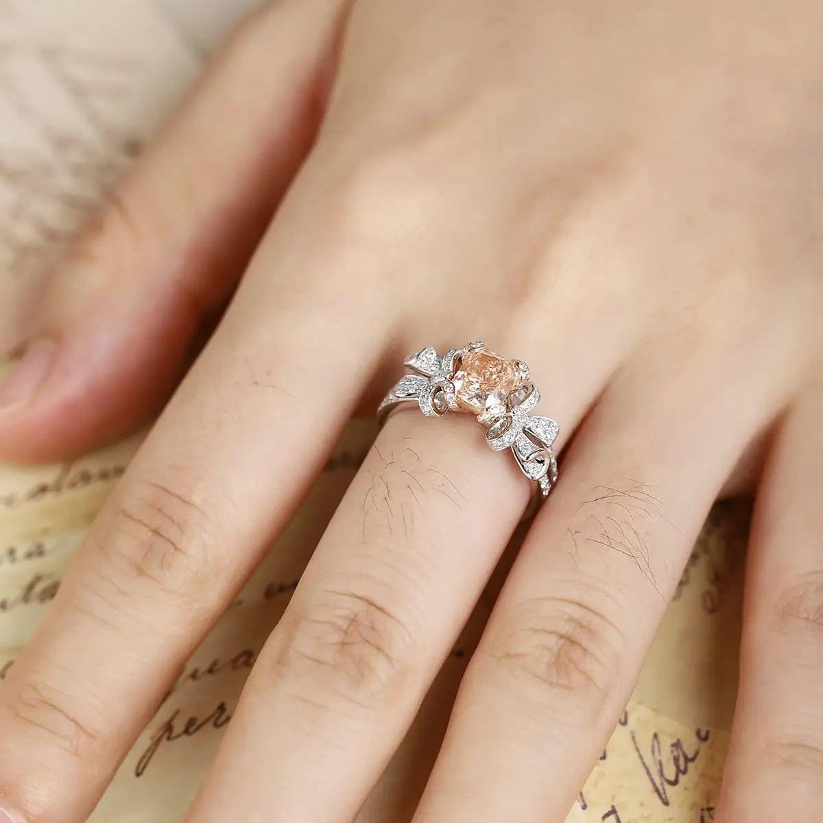 PT950+18K Gold 1.45ct ASSCHER Cut Lab Grown Diamond Ring