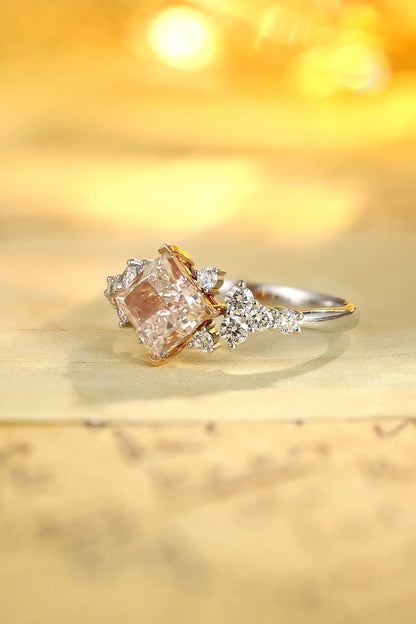 PT950+18K Gold 1.5ct Princess Cut Lab Grown Diamond Ring