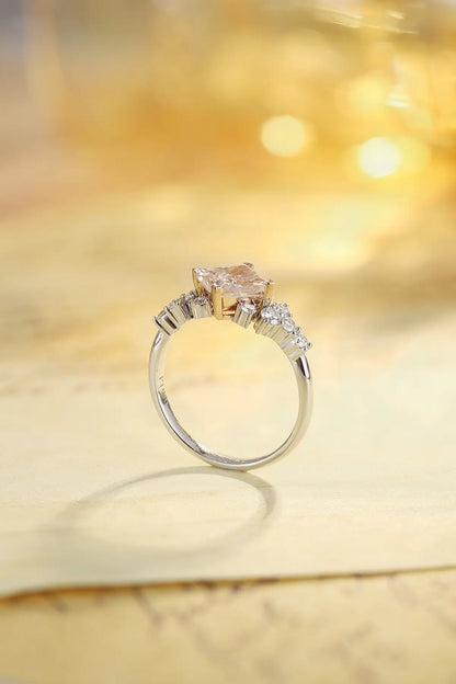PT950+18K Gold 1.5ct Princess Cut Lab Grown Diamond Ring