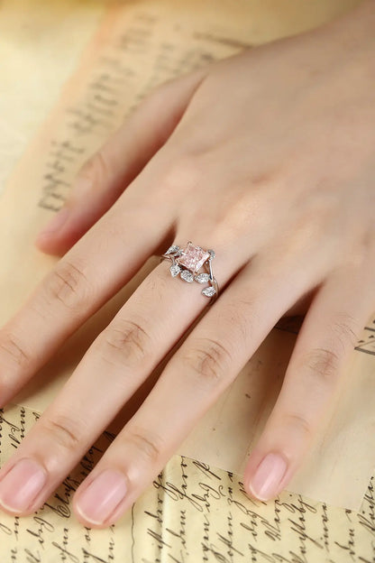 PT950+18K Gold 1.5ct Princess Cut Lab Grown Diamond Ring