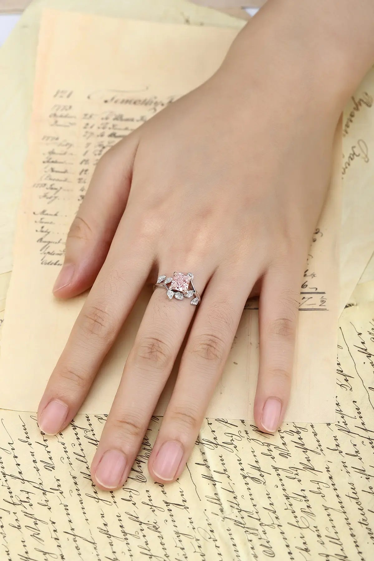 PT950+18K Gold 1.5ct Princess Cut Lab Grown Diamond Ring