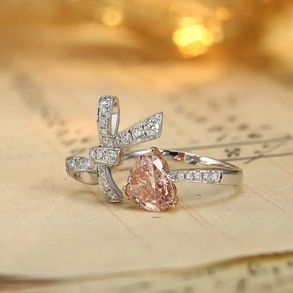 PT950+18K 1.55ct Heart  Shape Lab Grown Diamond Ring