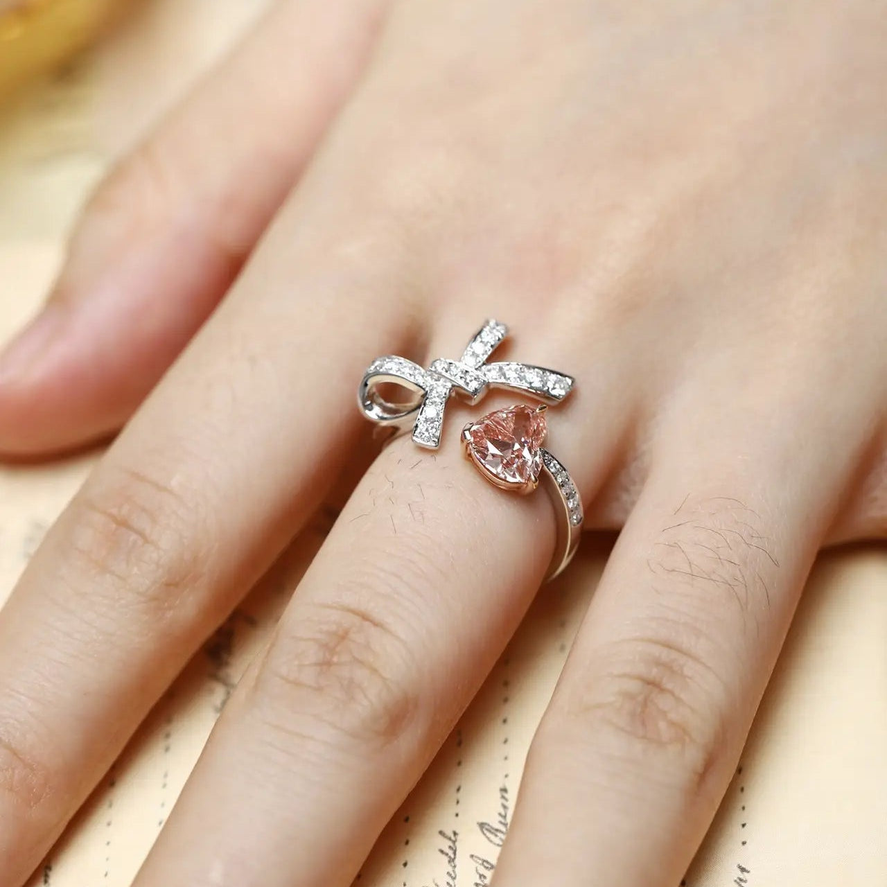 PT950+18K 1.55ct Heart  Shape Lab Grown Diamond Ring