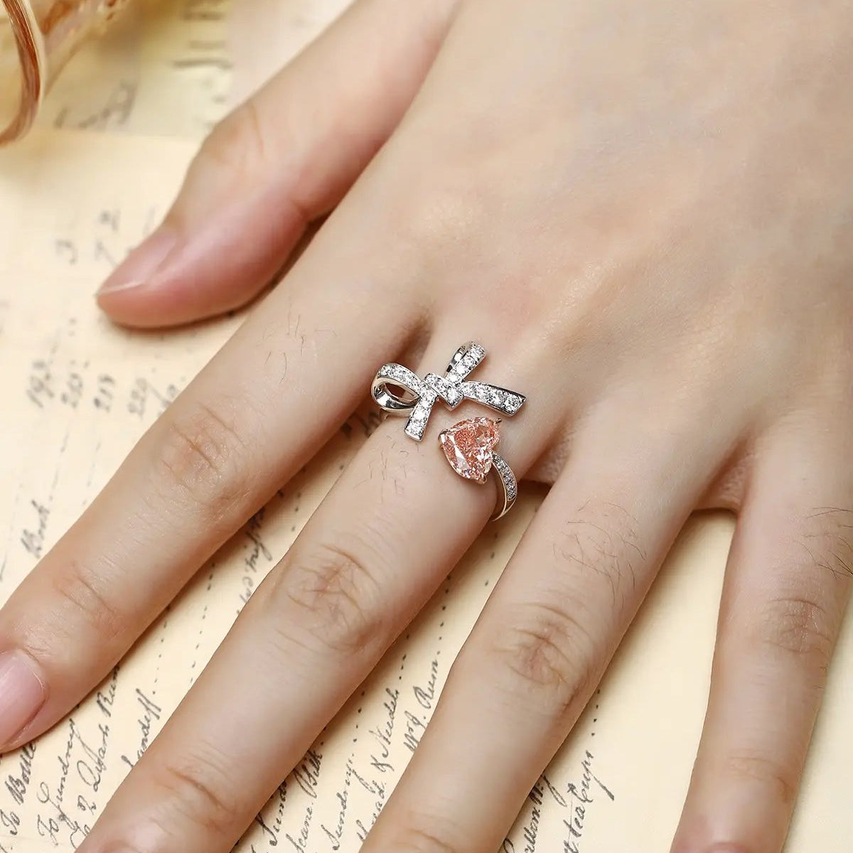 PT950+18K 1.55ct Heart  Shape Lab Grown Diamond Ring