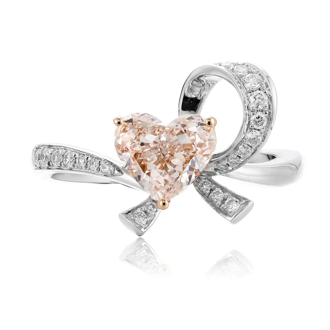 PT950+18K Gold 1.05ct Heart Shape Lab Grown Diamond Ring