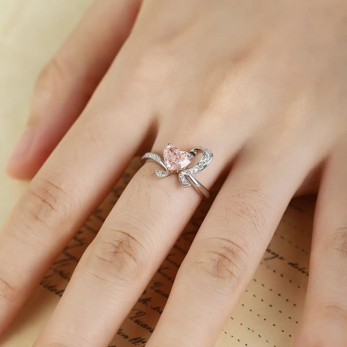 PT950+18K Gold 1.05ct Heart Shape Lab Grown Diamond Ring