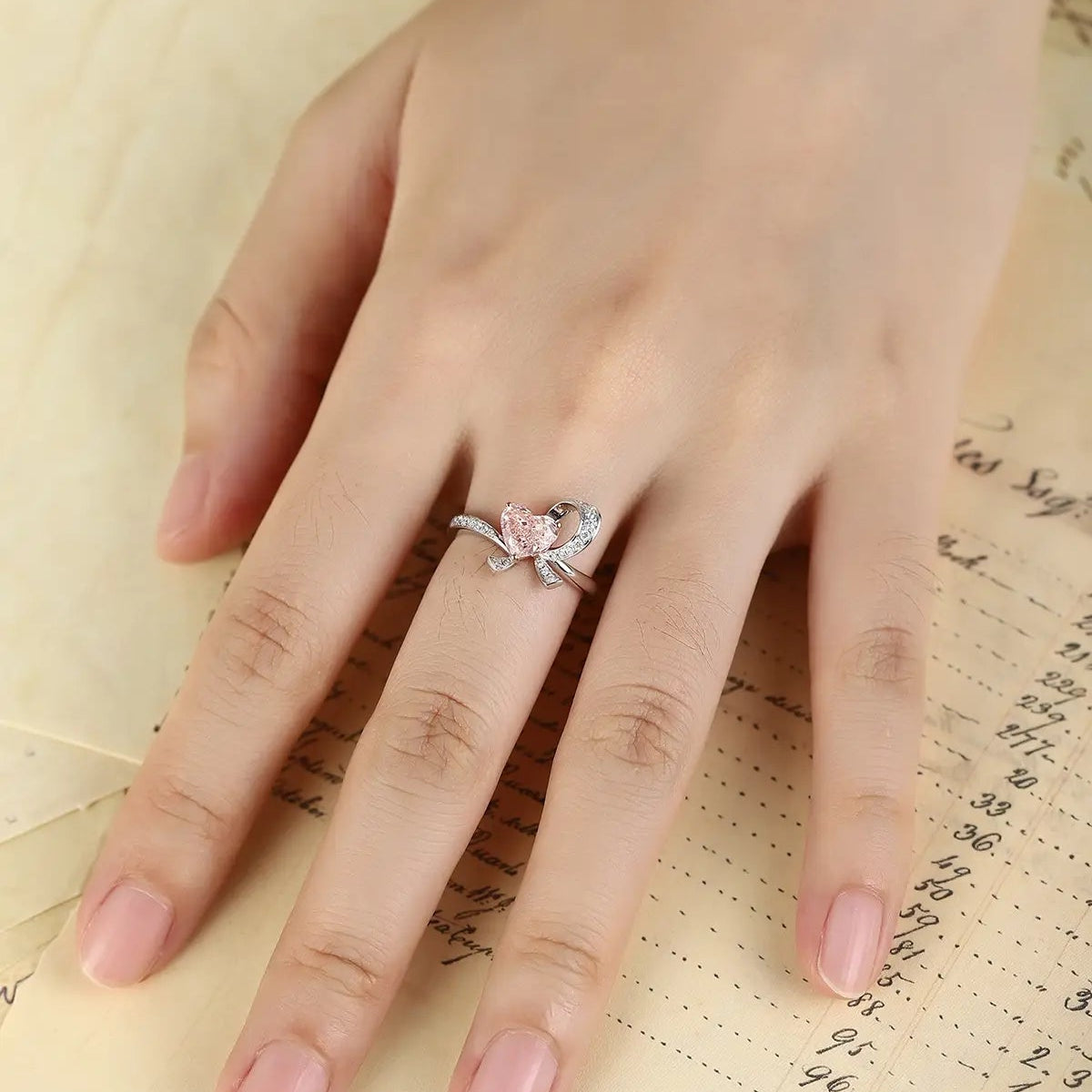 PT950+18K Gold 1.05ct Heart Shape Lab Grown Diamond Ring