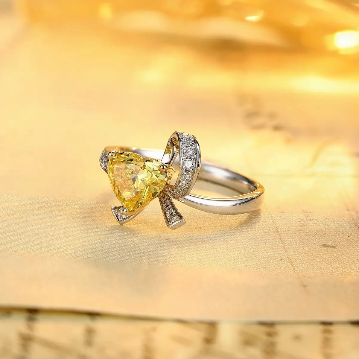 PT950+18K Gold 1.14ct Heart Shape Lab Grown Diamond Ring