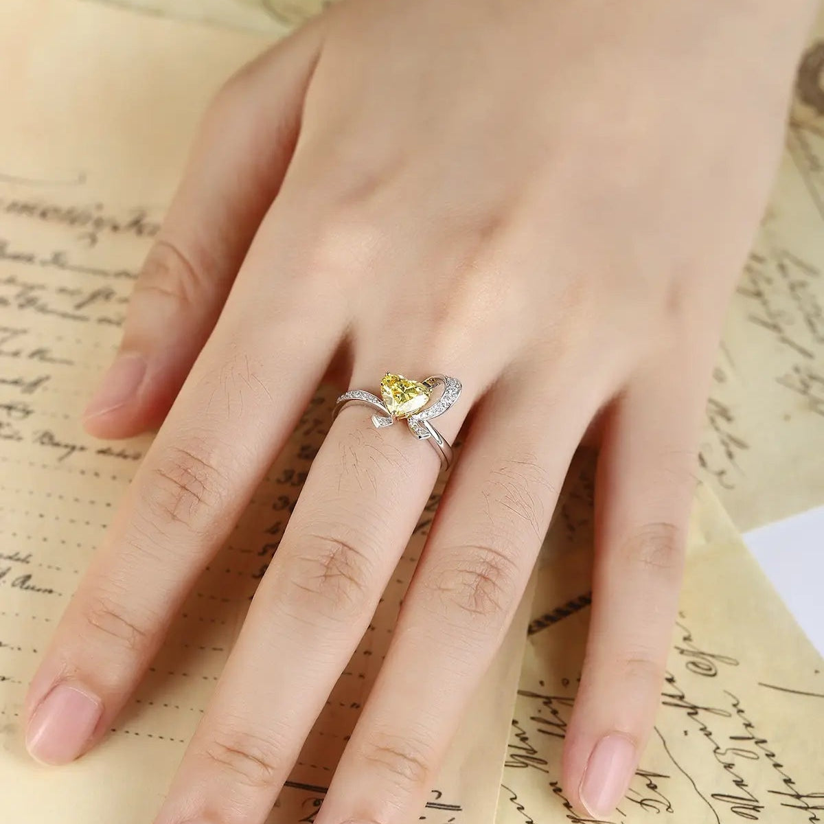 PT950+18K Gold 1.14ct Heart Shape Lab Grown Diamond Ring