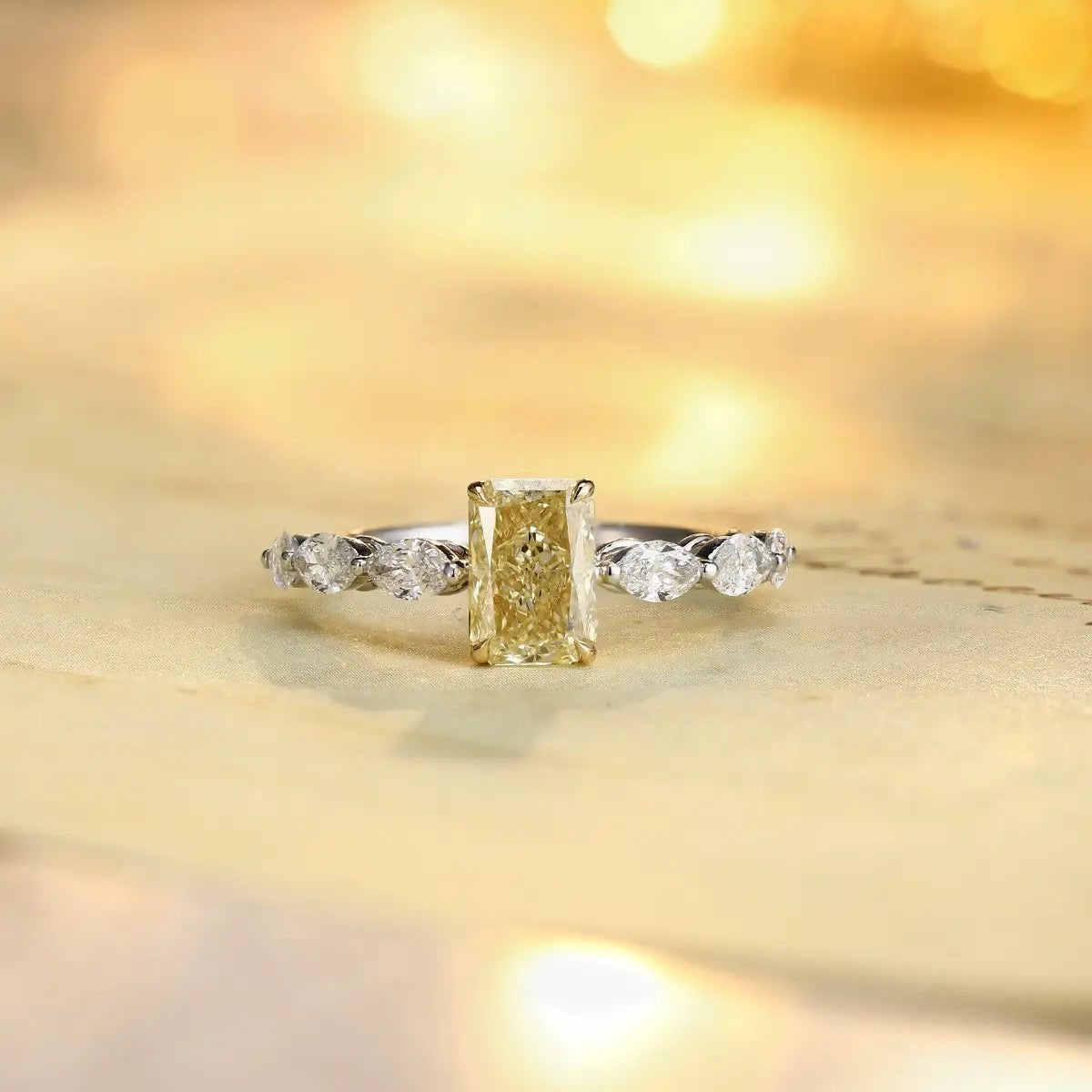 PT950+18K 1.24ct Yellow Lab Grown Diamond Ring