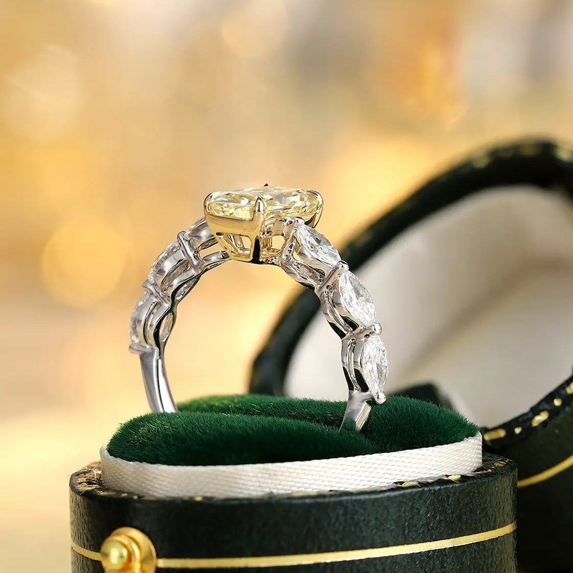 PT950+18K 1.24ct Yellow Lab Grown Diamond Ring