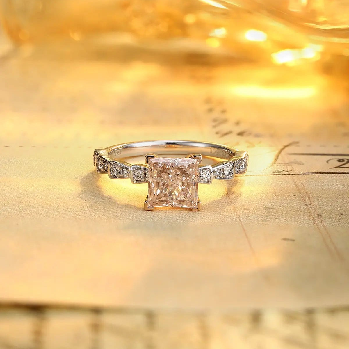 PT950+18K Gold 1.49ct Lab Grown Pink Diamond Ring