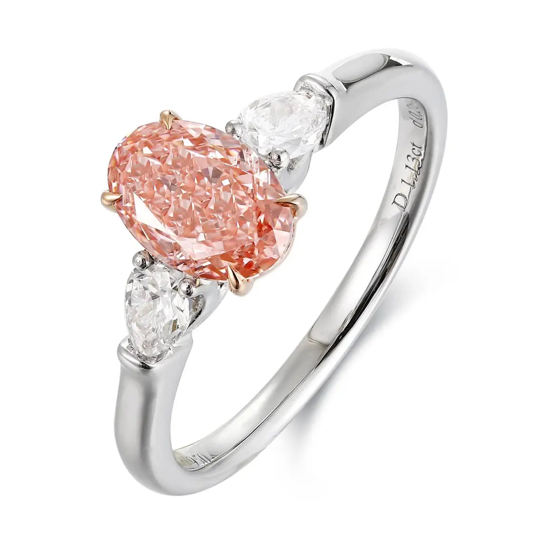 PT950 + 18K 1.13ct Oval Shape Lab Grown Diamond Ring