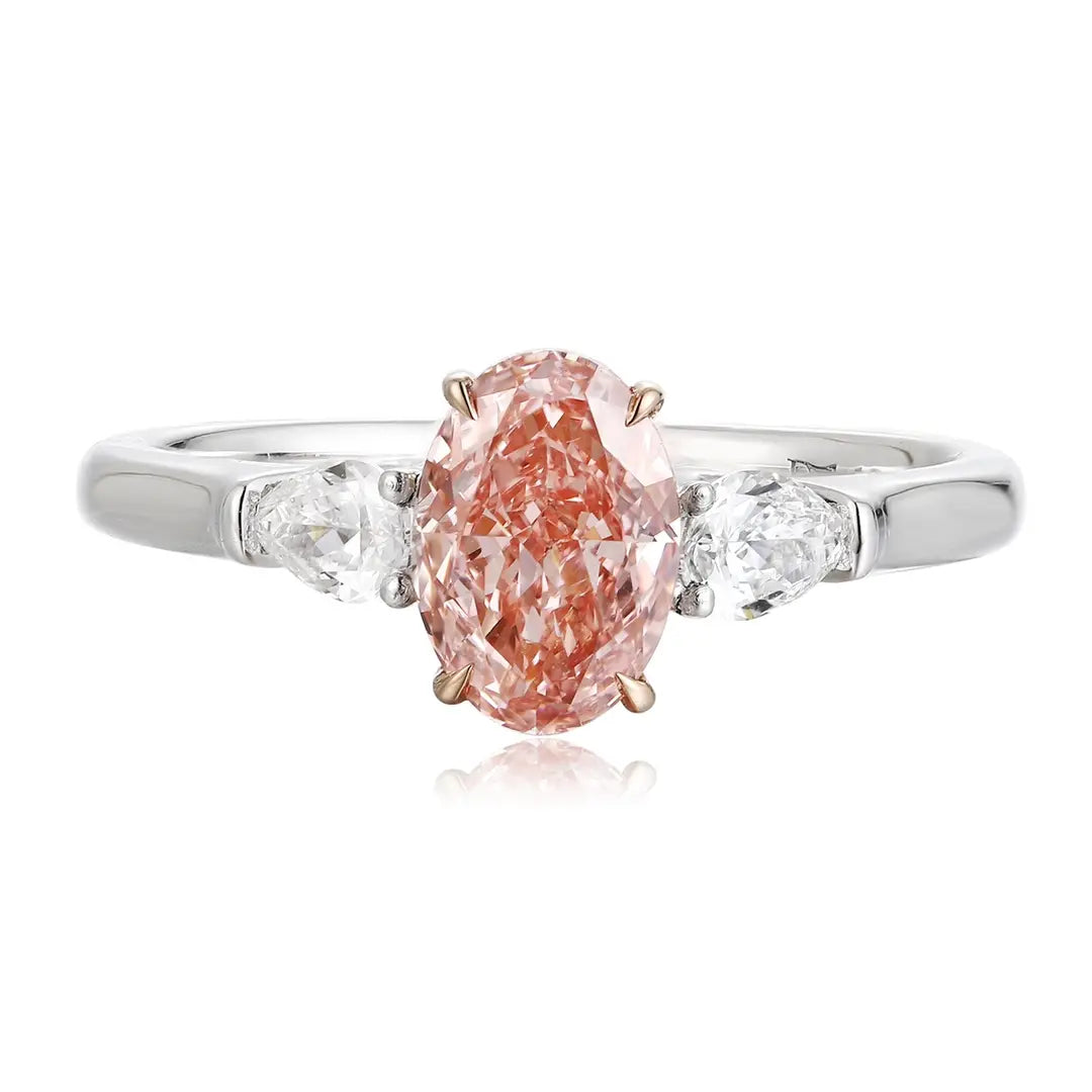 PT950 + 18K 1.13ct Oval Shape Lab Grown Diamond Ring