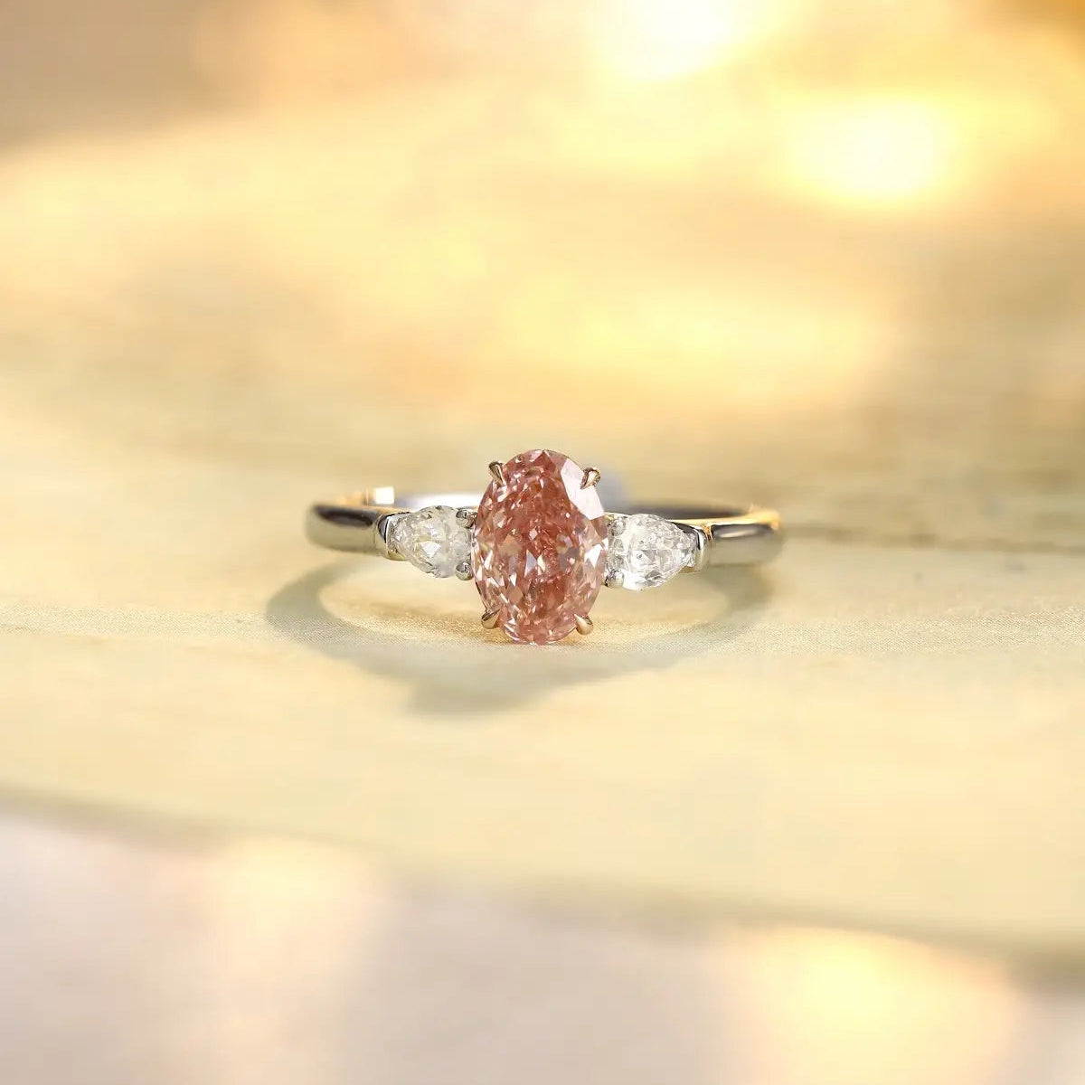 PT950 + 18K 1.13ct Oval Shape Lab Grown Diamond Ring