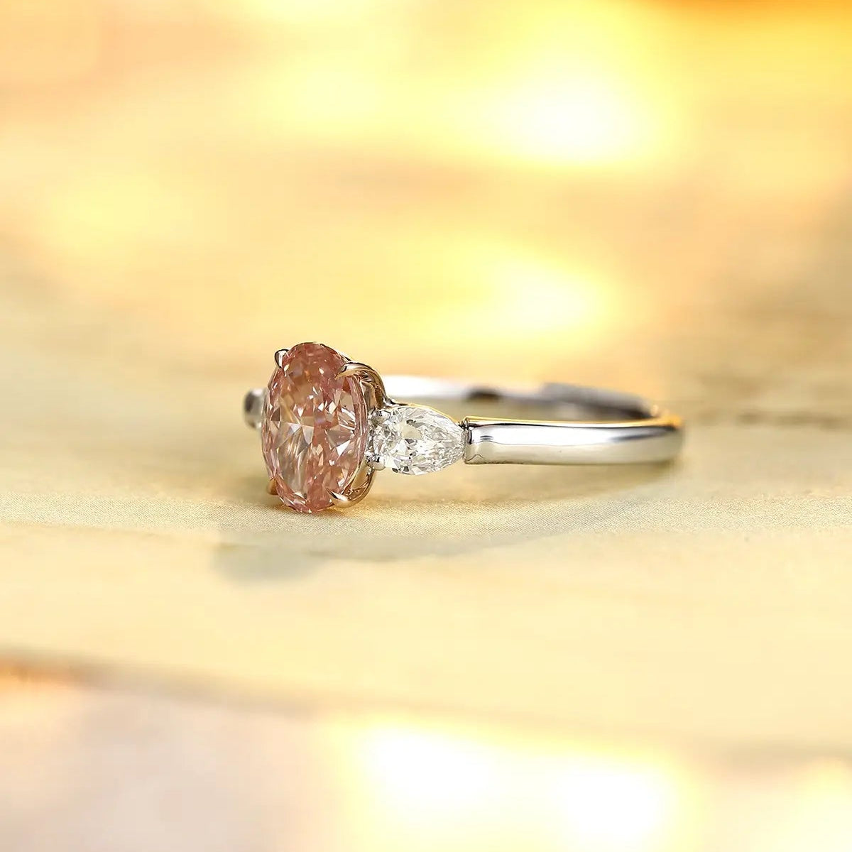 PT950 + 18K 1.13ct Oval Shape Lab Grown Diamond Ring