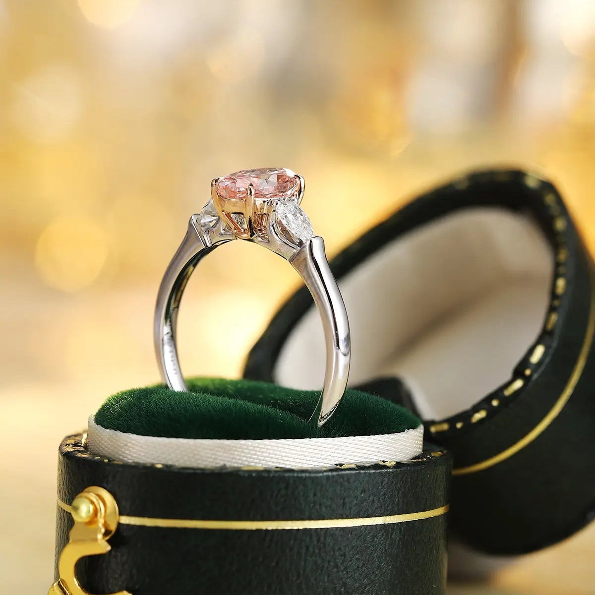 PT950 + 18K 1.13ct Oval Shape Lab Grown Diamond Ring