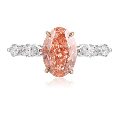 PT950 + 18K Lab Grown Red Diamond Ring