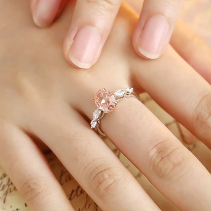 PT950 + 18K Lab Grown Red Diamond Ring