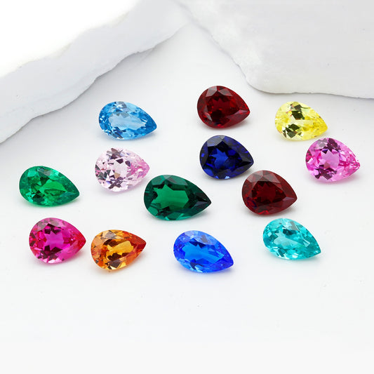 17 Kinds Precision Cut Colored Gemstones | Pear Shape Gemstone Series