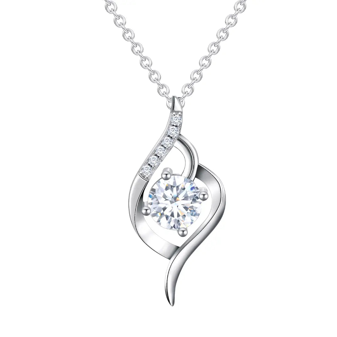 S925 Silver Ethereal Wing Lab Grown Diamond Necklace