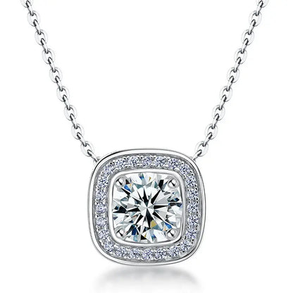 S925 Silver Guardian Heart Lab Grown Diamond Necklace