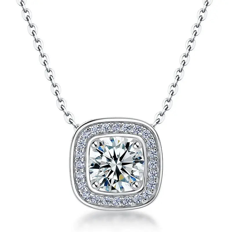 S925 Silver Guardian Heart Lab Grown Diamond Necklace