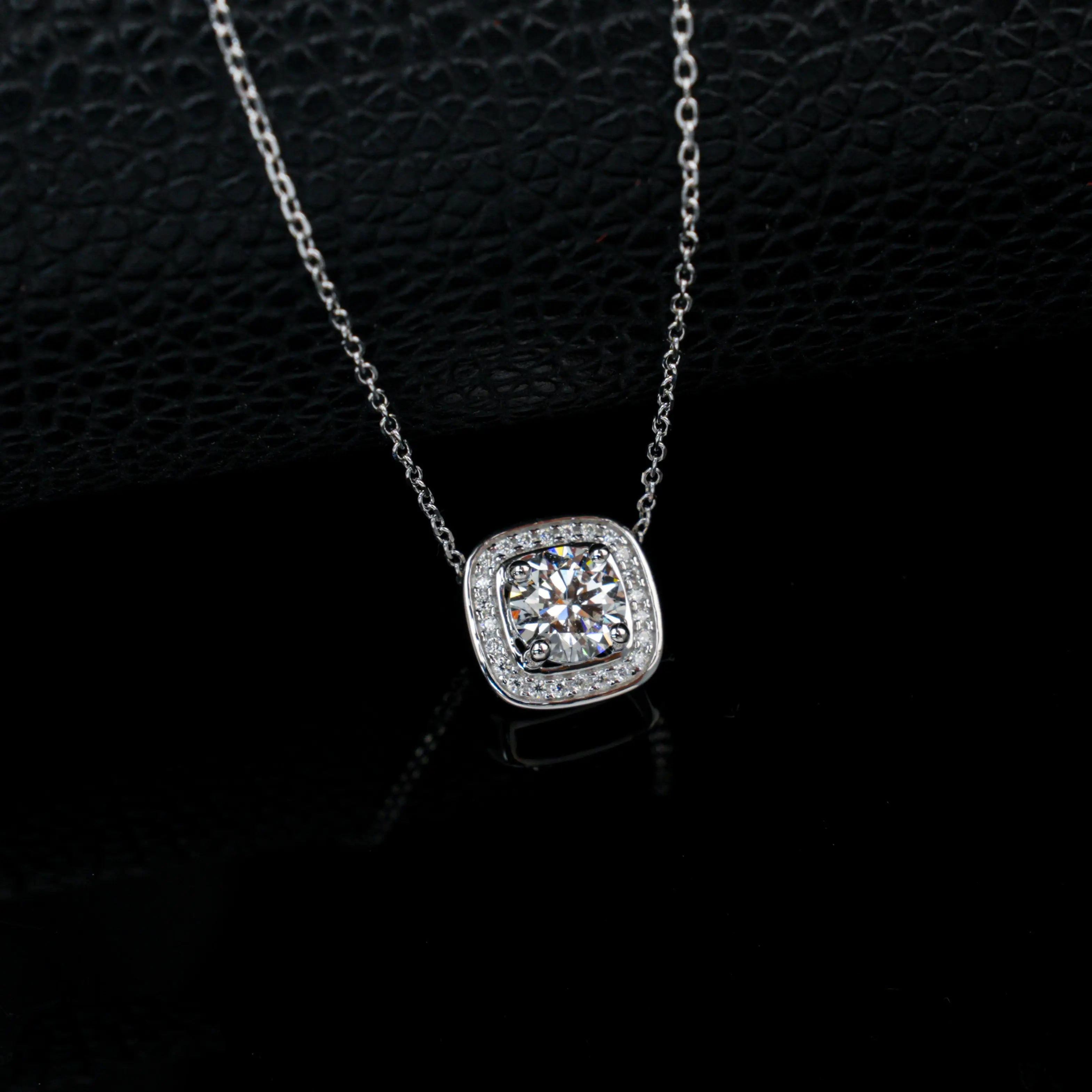 S925 Silver Guardian Heart Lab Grown Diamond Necklace