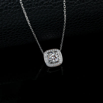 S925 Silver Guardian Heart Lab Grown Diamond Necklace