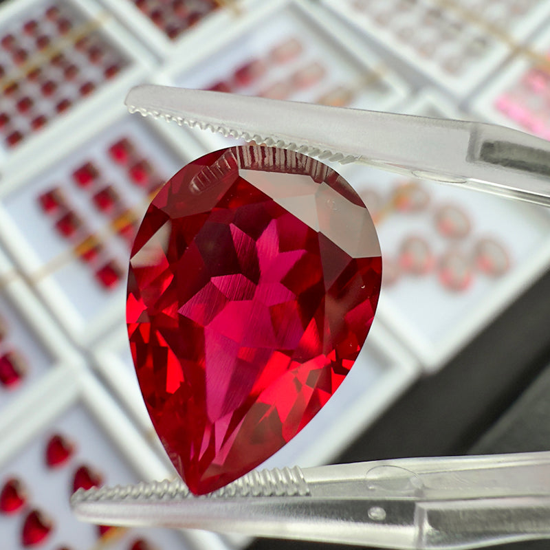 3A+ Precision Cut Flame Fusion Synthetic Ruby | Combined Shape Gemstone
