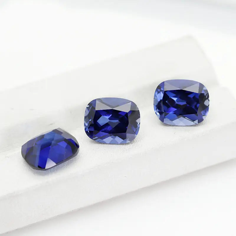 3A+ Precision Cut Flame Fusion Synthetic Royal Sapphire | Combined Shape Gemstone