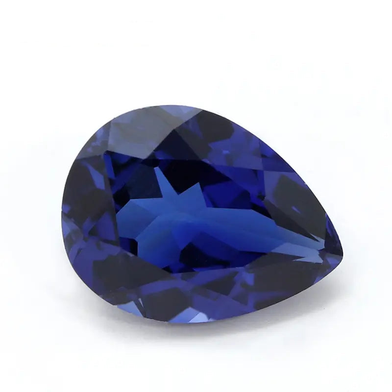 3A+ Precision Cut Flame Fusion Synthetic Royal Sapphire | Combined Shape Gemstone