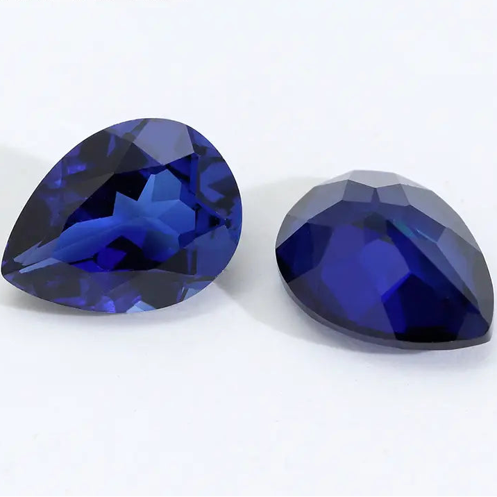 3A+ Precision Cut Flame Fusion Synthetic Royal Sapphire | Combined Shape Gemstone