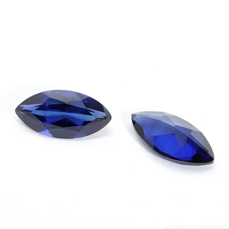 3A+ Precision Cut Flame Fusion Synthetic Royal Sapphire | Combined Shape Gemstone