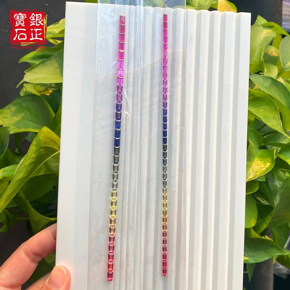 Nano Rainbow Corundum Strip | Tennis Bracelet Accessories