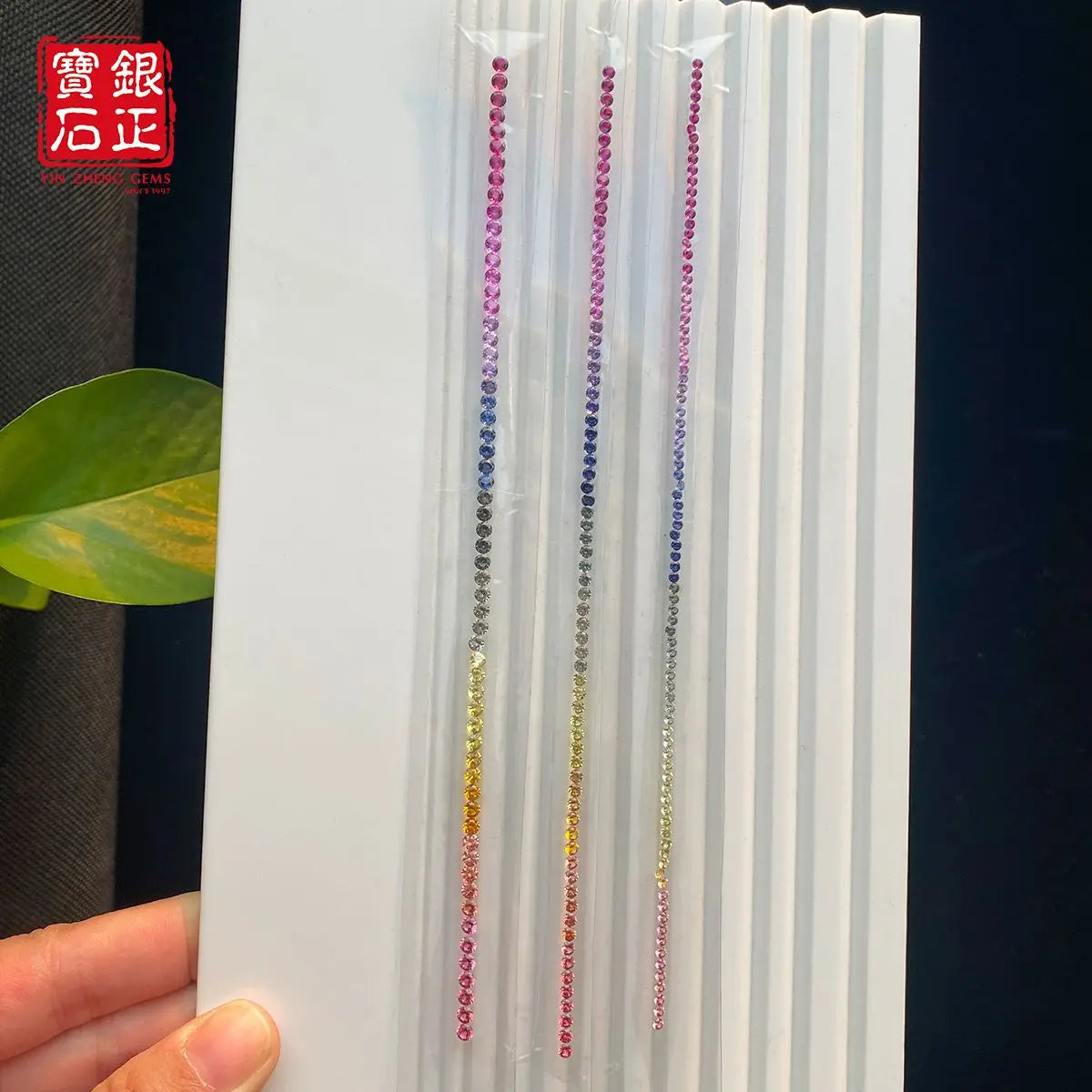 Nano Rainbow Corundum Strip | Tennis Bracelet Accessories