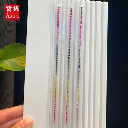 Nano Rainbow Corundum Strip | Tennis Bracelet Accessories