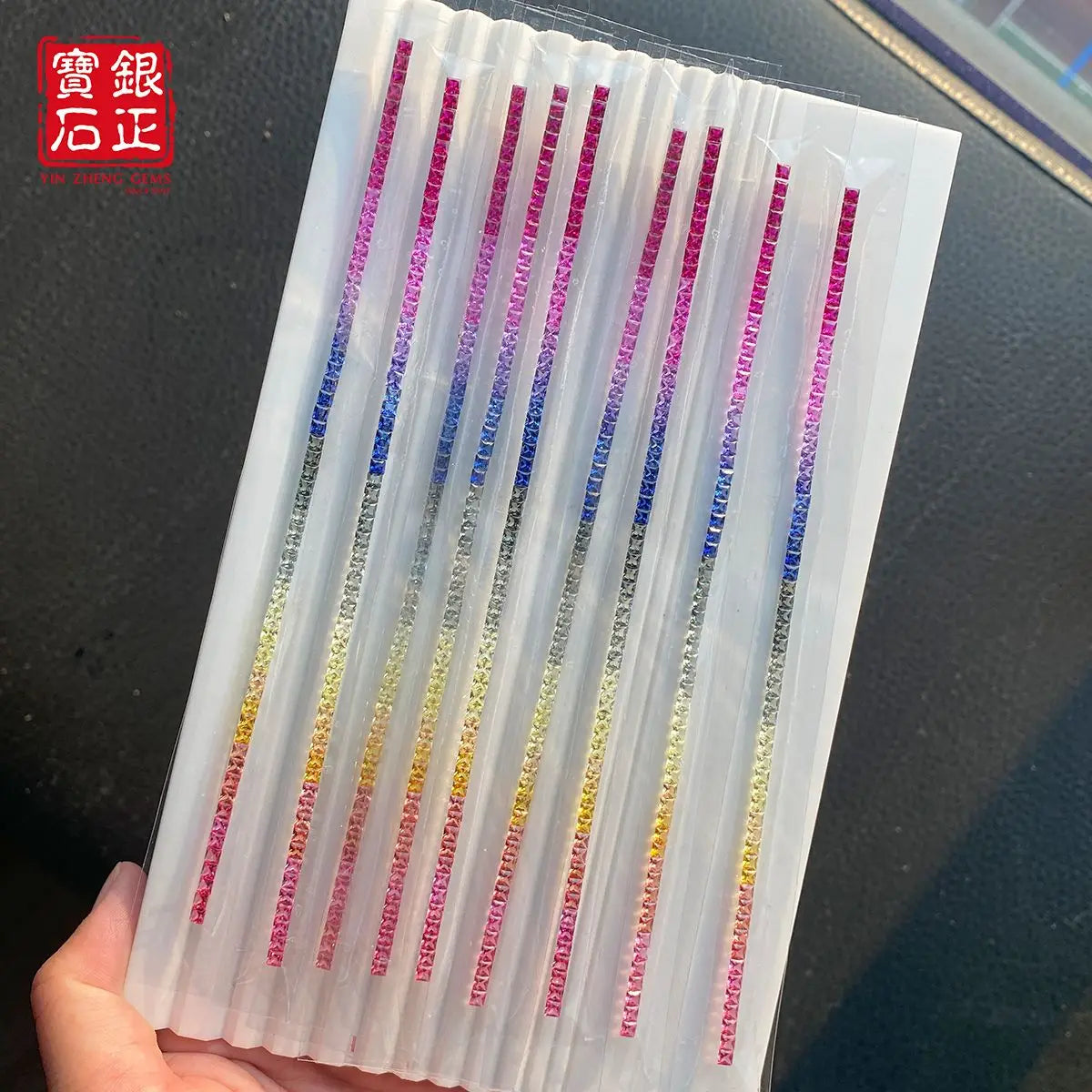 Nano Rainbow Corundum Strip | Tennis Bracelet Accessories